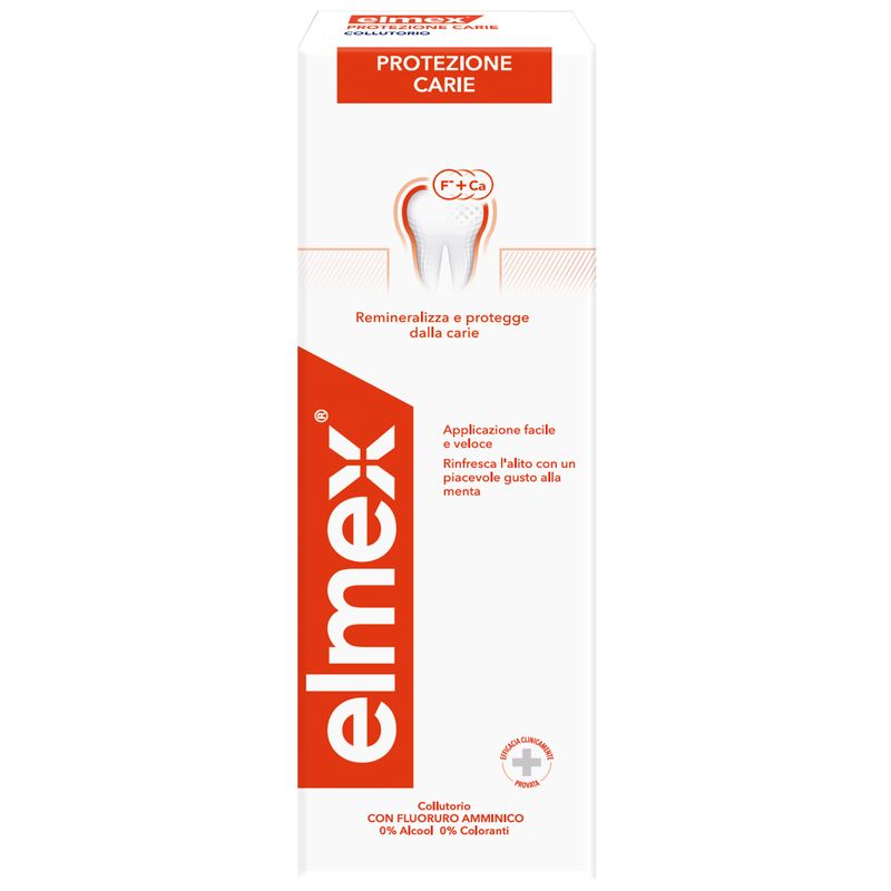 Elmex Collutorio Protezione Carie con fluoruro amminico remineralizza e protegge dalla carie 400ml-1