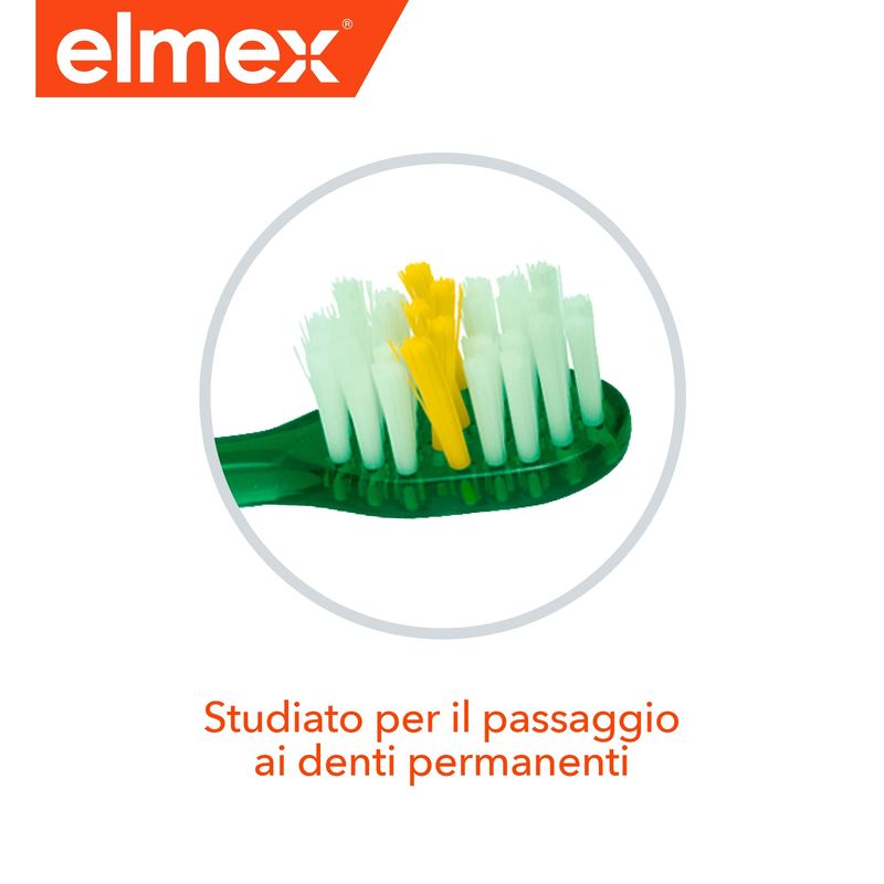 Elmex Spazzolino Junior 6-12 anni studiato per il passaggio ai denti permanenti Morbido-6