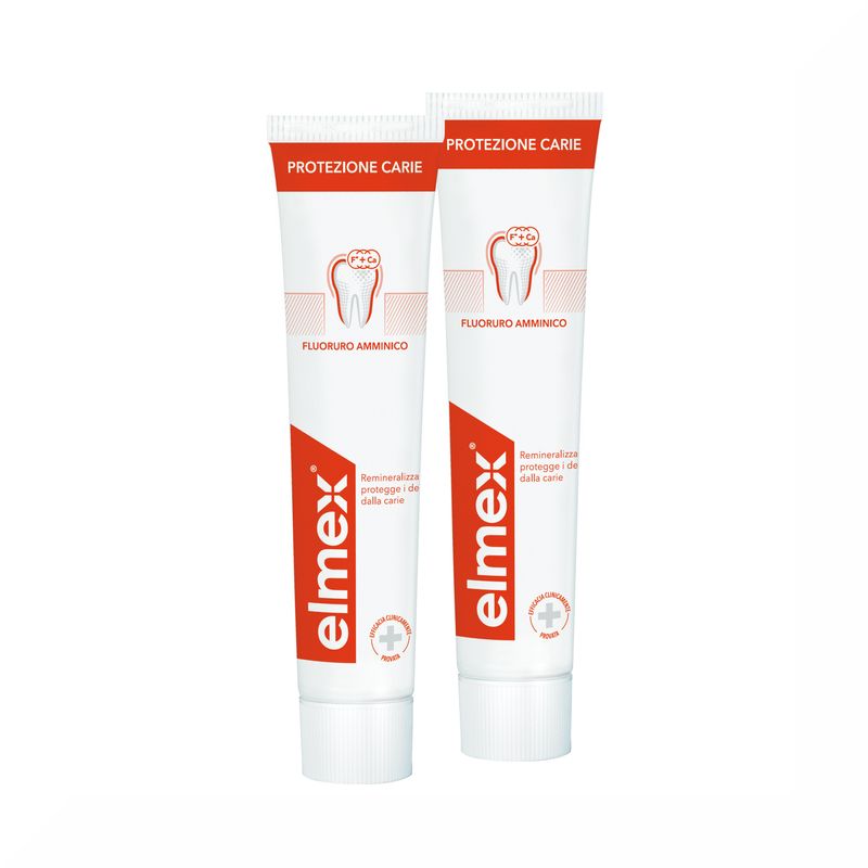 Elmex Dentifricio Protezione Carie con fluoruro amminico 2x75ml-4