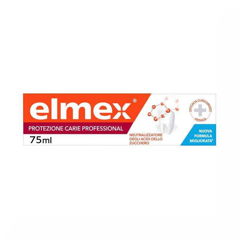 Elmex Dentifricio Protezione Carie Professional con neutralizzatore acidi dello zucchero 75ml-2