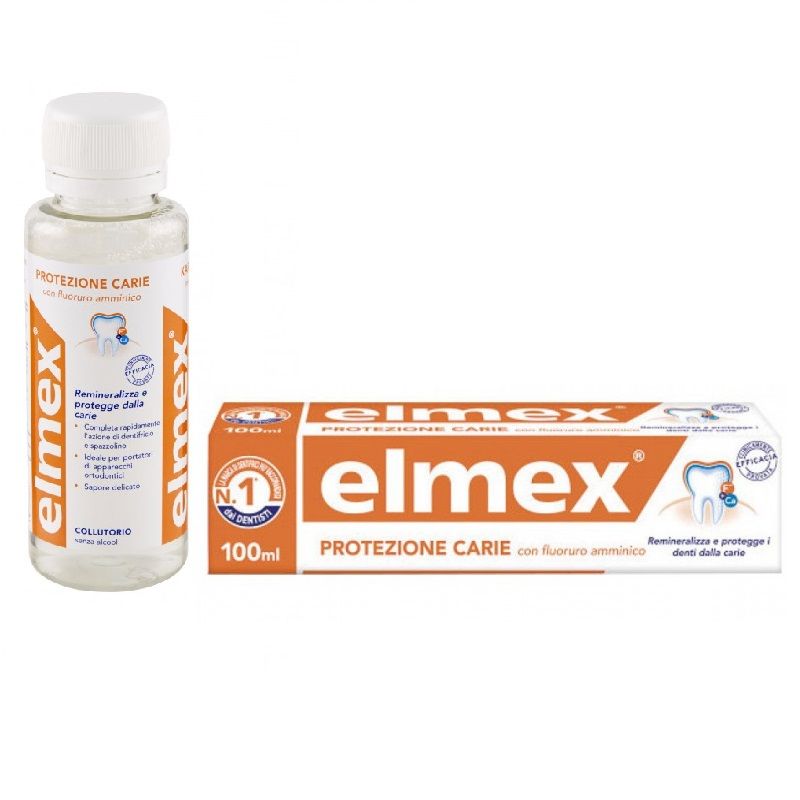 Elmex Protezione Carie Special Pack dentifricio 100ml + collutorio 100ml-1