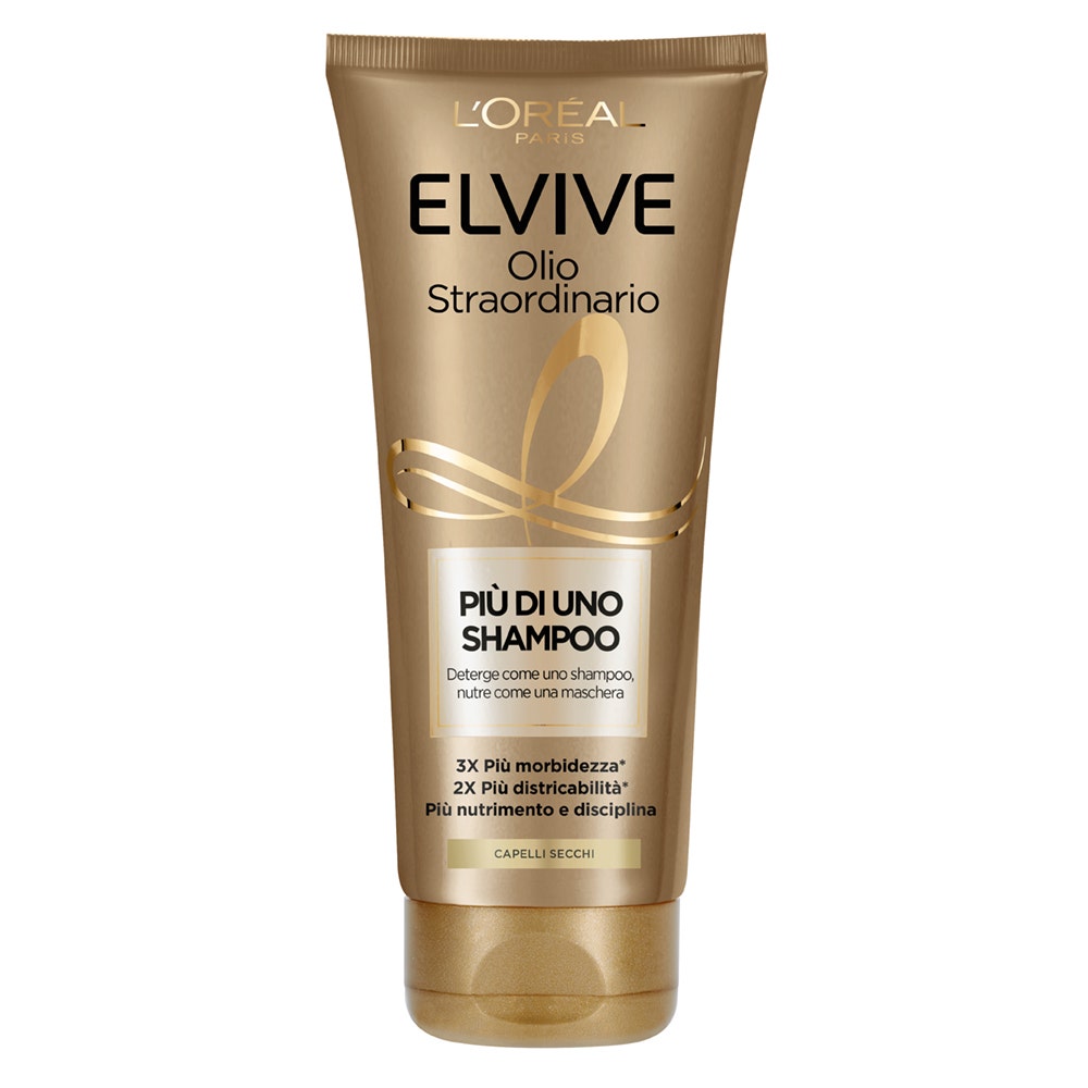 L'Oréal Paris Elvive Più Di Uno Shampoo Olio Straordinario Shampoo Nutriente Capelli Secchi 200ml-1