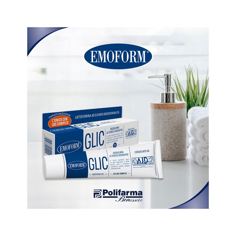 Emoform Glic dentifricio gel riequilibra lo stress ossidativo 75ml-4