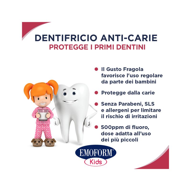 Emoform Kids dentifricio per bambini 2-6 anni gusto fragola 50ml-3