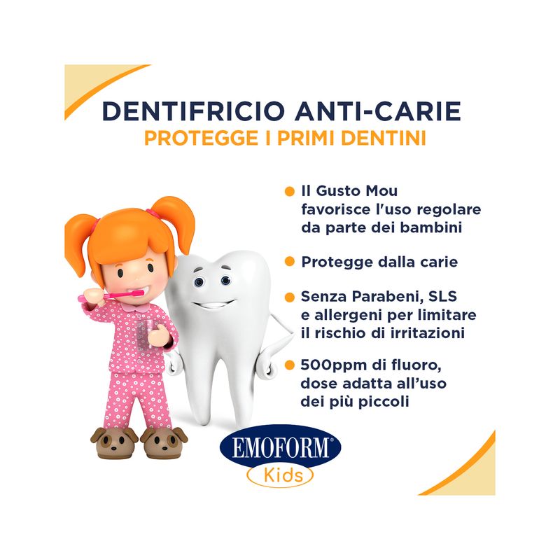 Emoform Kids dentifricio per bambini 2-6 anni gusto mou 50ml-3