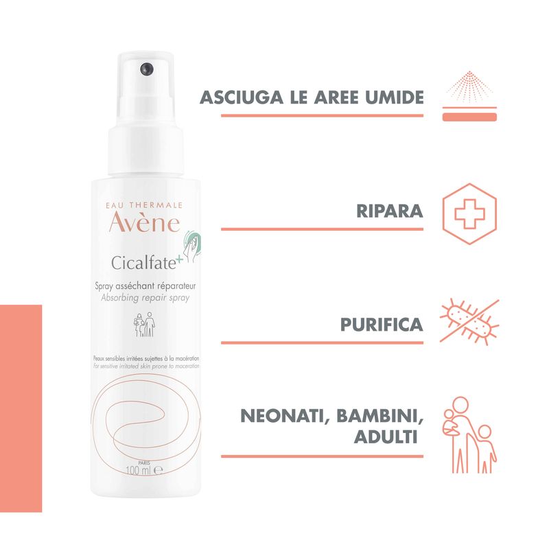 Avene Cicalfate+ eau thermale Spray Adsorbente Lenitivo 100ml-3