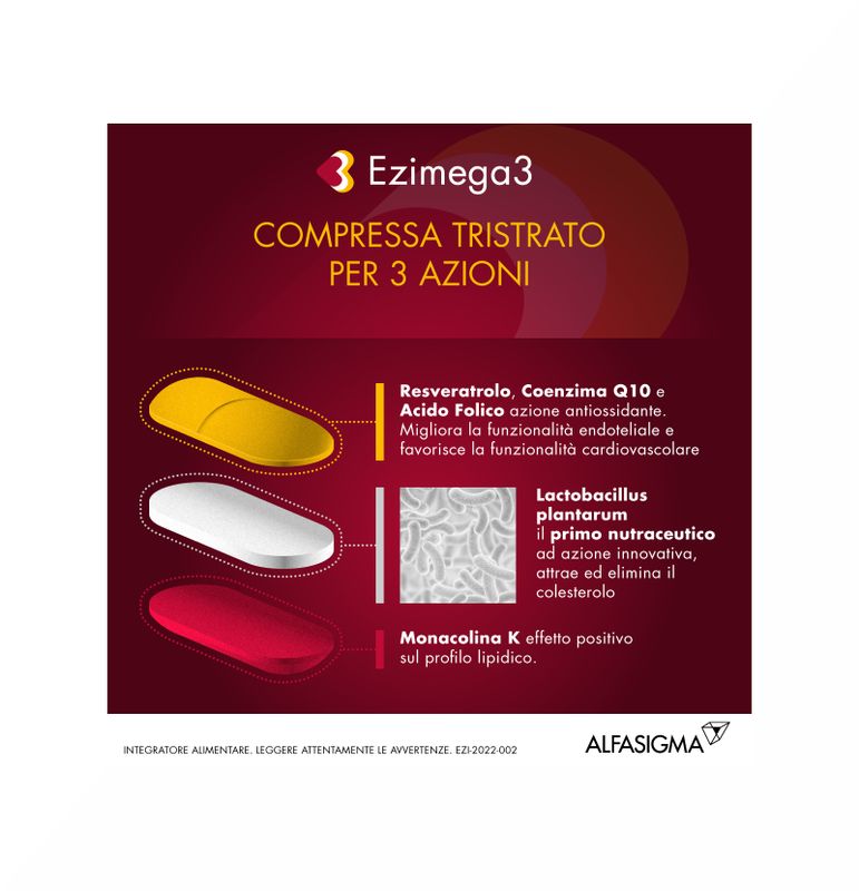 Ezimega 3 20 Compresse Integratore Omega-3 Salute Cuore-3