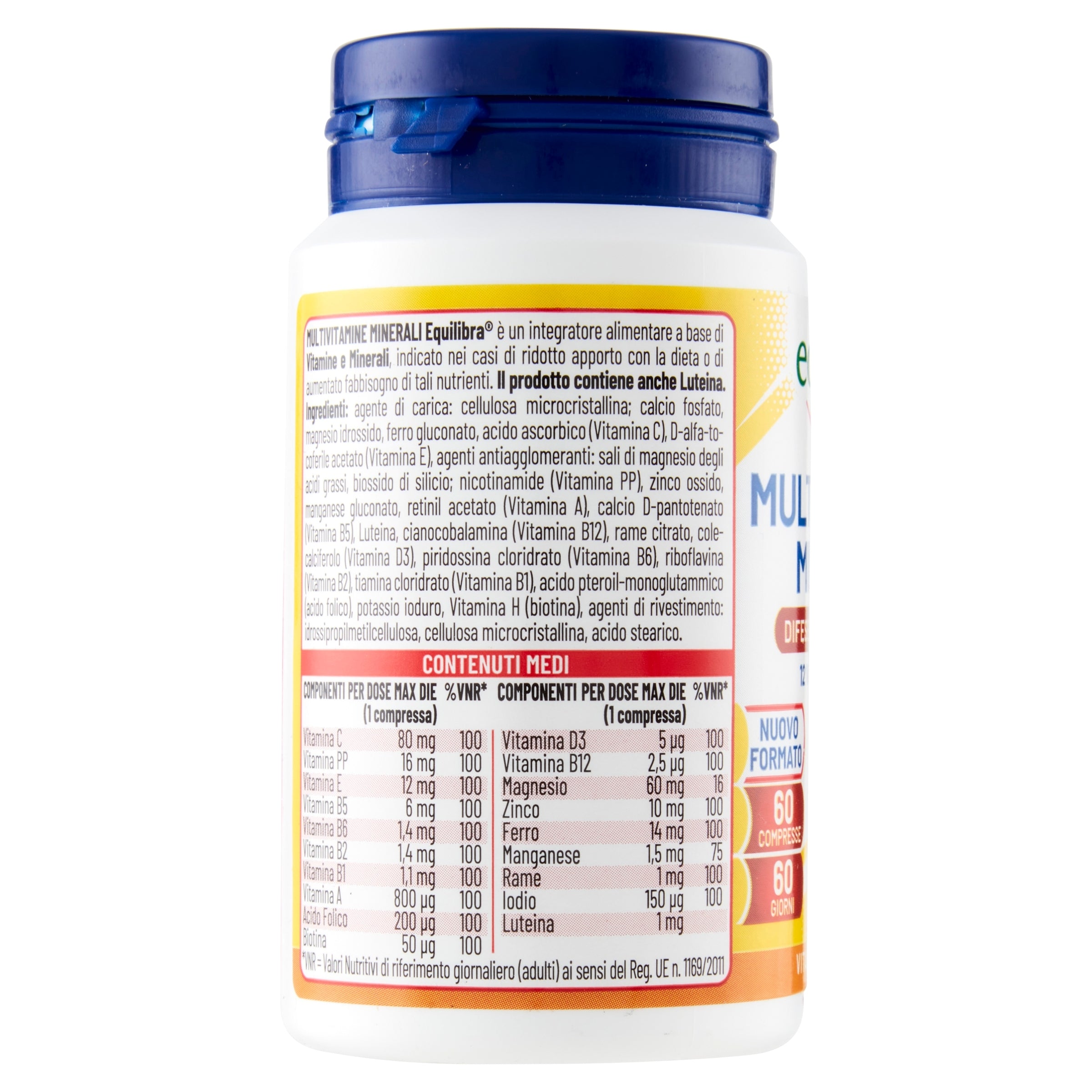 Equilibra Multivitamine Minerali integratore multivitaminico 60 compresse-2