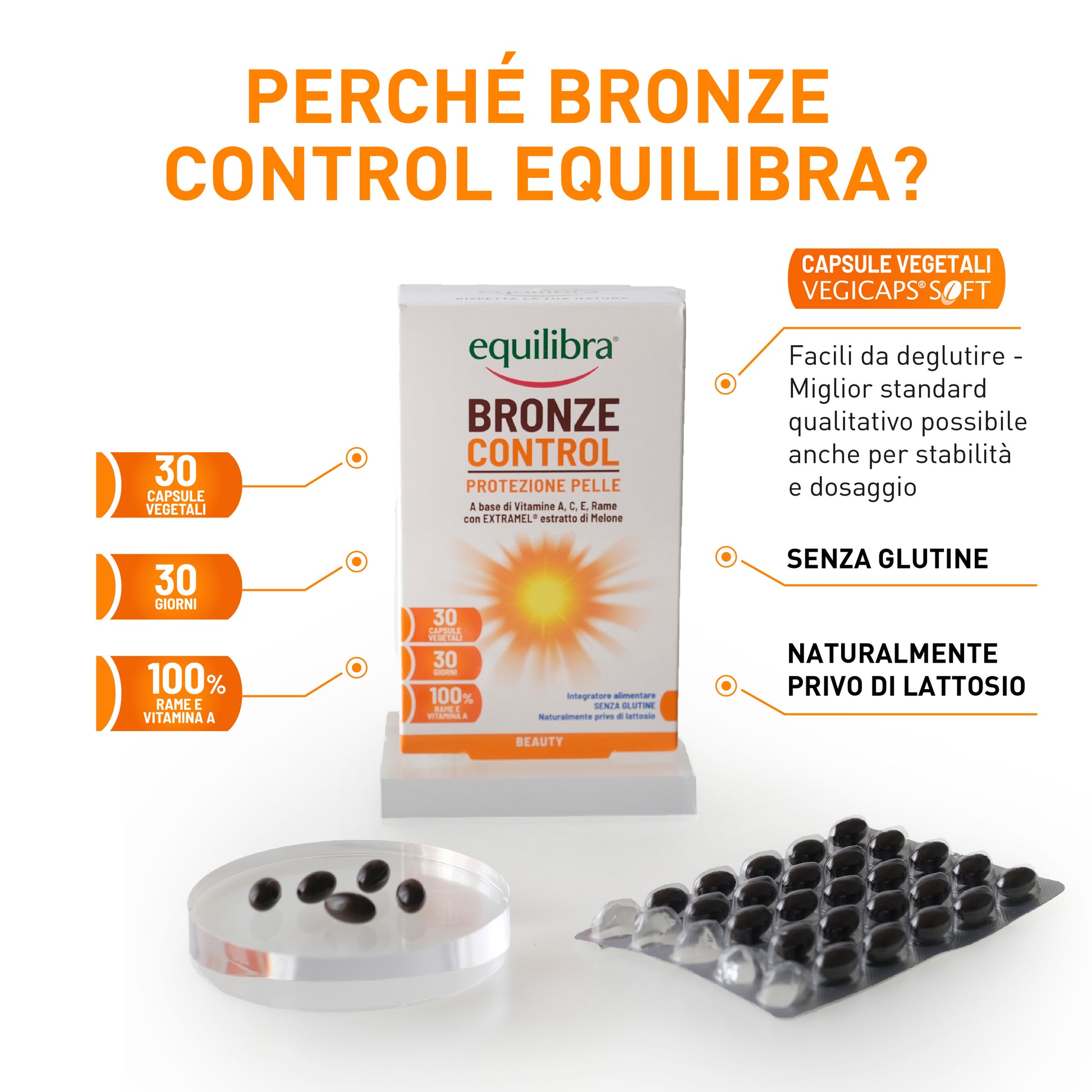 Equilibra Bronze Control antiossidante e abbronzante 30 vegicaps soft-3