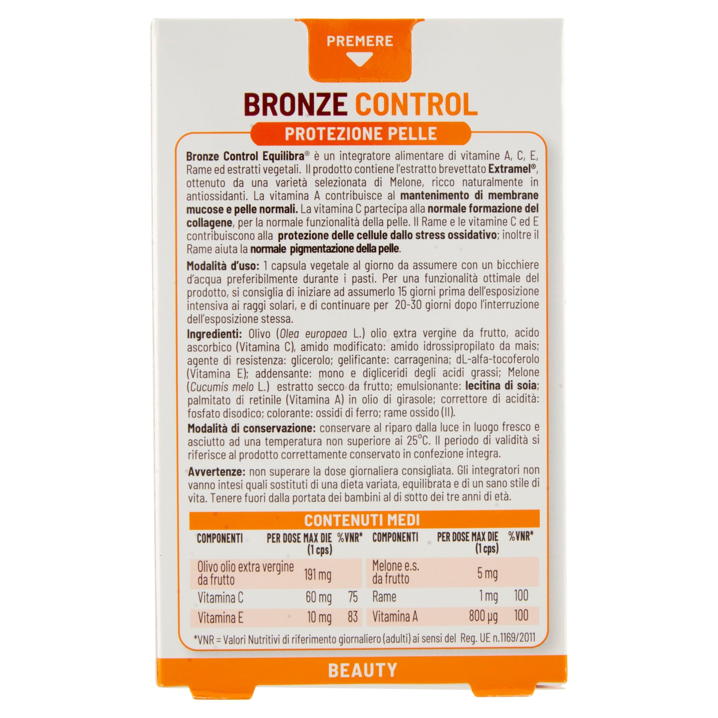 Equilibra Bronze Control antiossidante e abbronzante 30 vegicaps soft-6