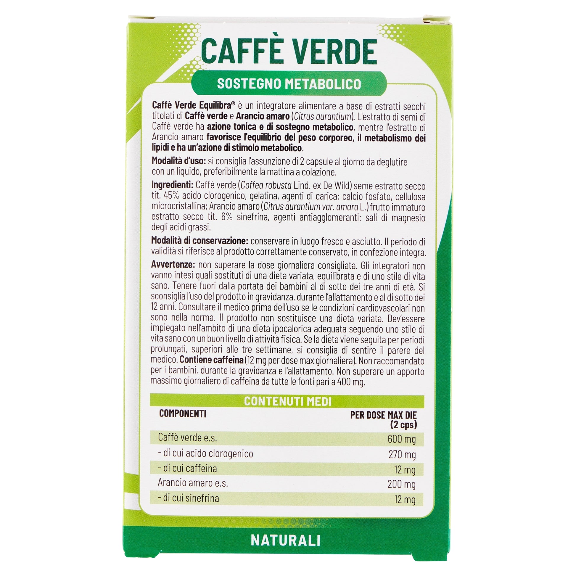 Equilibra Caffè Verde integratore alimentare 40 capsule-2