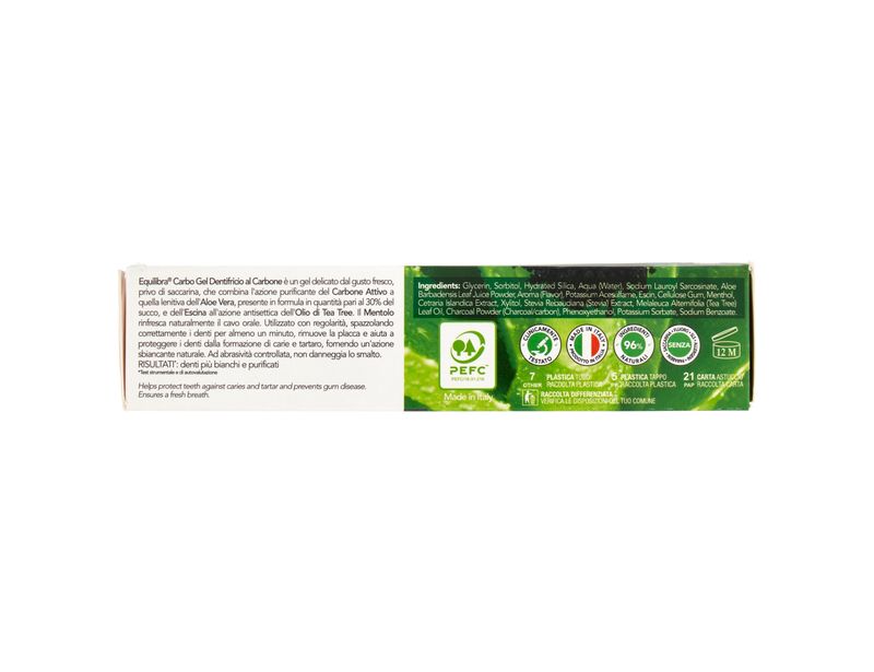 Equilibra Carbone Attivo Gel Dentifricio Gusto Menta 75ml-3