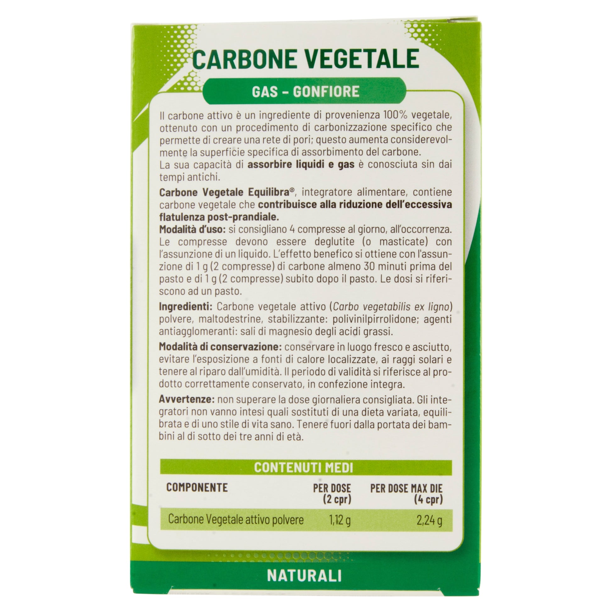 Equilibra Carbone Vegetale 50 compresse-2
