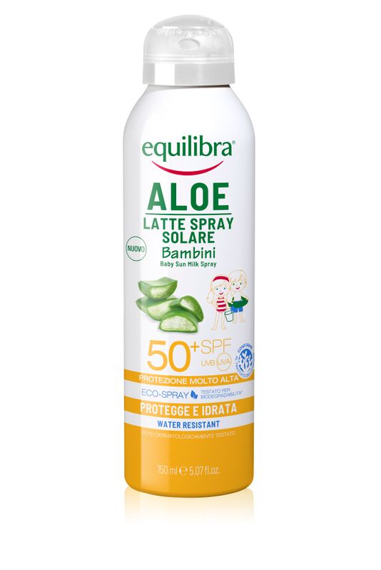 Equilibra Latte Spray Solare SPF50+ Bambini con aloe vera 150ml-1