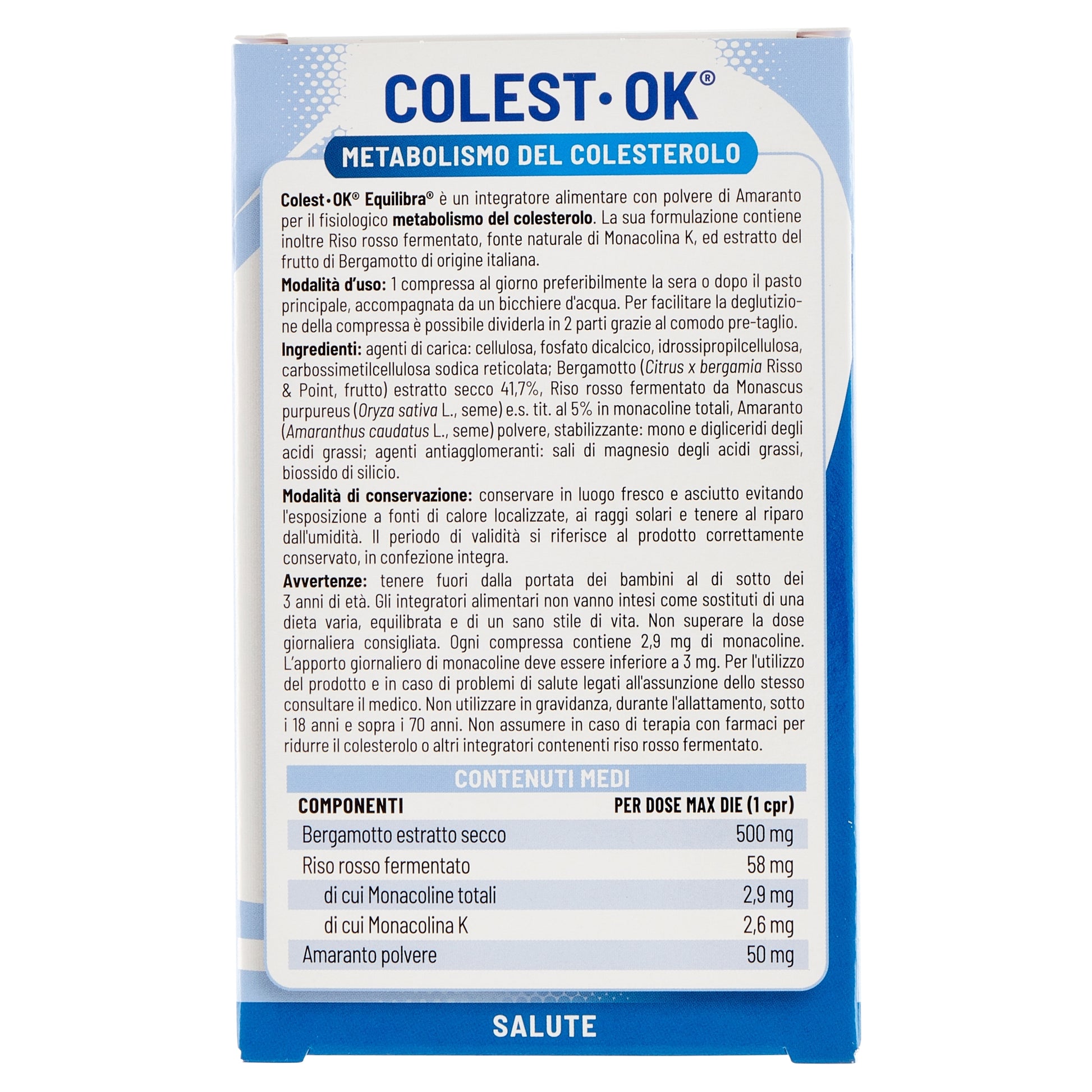 Equilibra Colest-Ok per il metabolismo del colesterolo 20 compresse-7