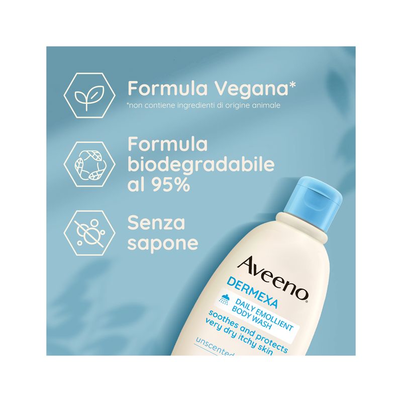Aveeno Dermexa bagno doccia emolliente per uso quotidiano 300ml-7