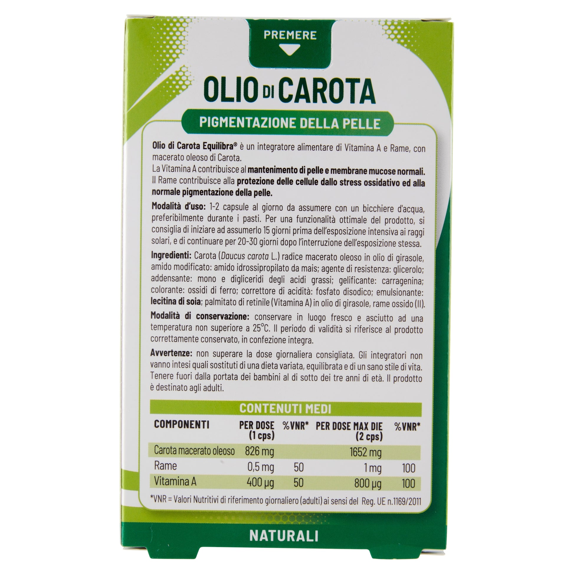 Equilibra olio di carota pelle e sole 32 perle vegetali-2