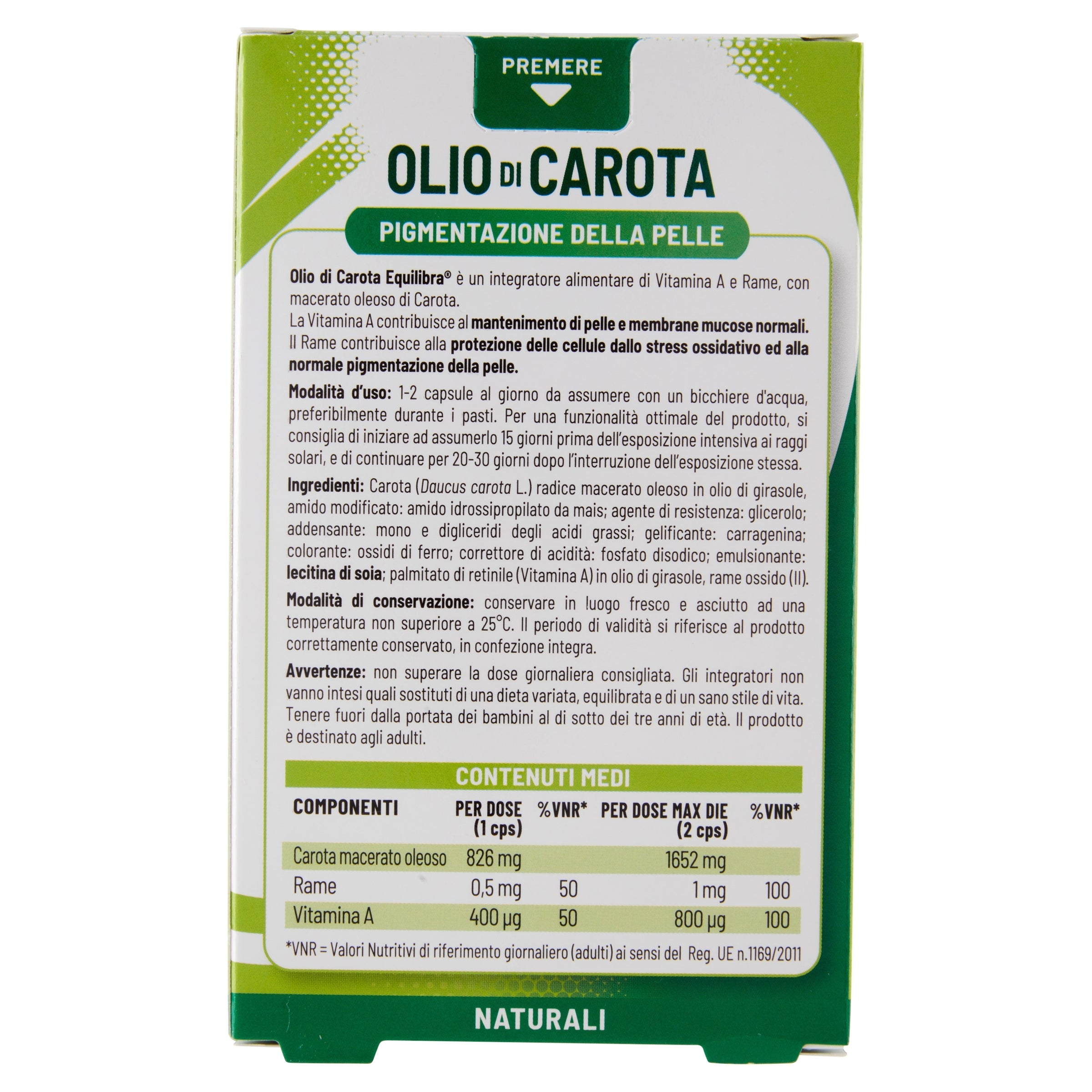 Equilibra olio di carota pelle e sole 32 perle vegetali-2