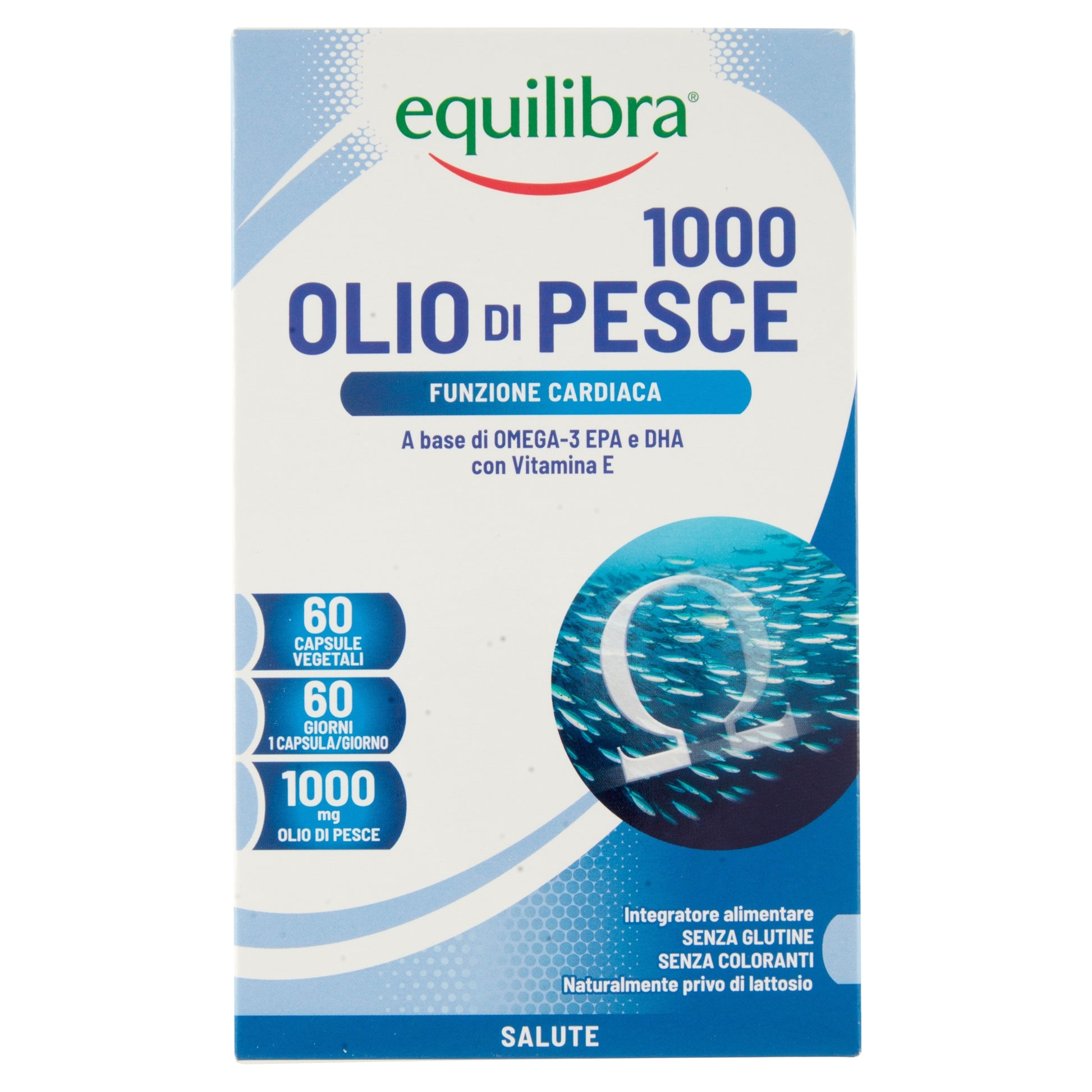 Equilibra Olio di Pesce 1000 coadiuvante della funzione cardiaca e cerebrale 60perle-1
