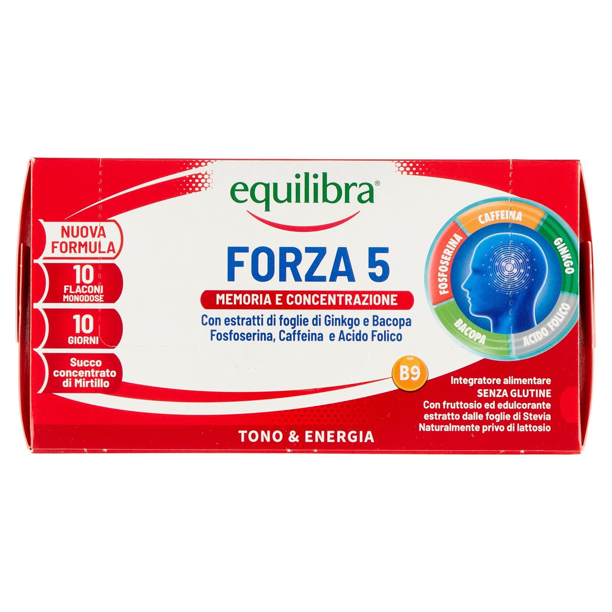 Equilibra Forza 5 per la memoria e la concentrazione 10 flaconcini-1