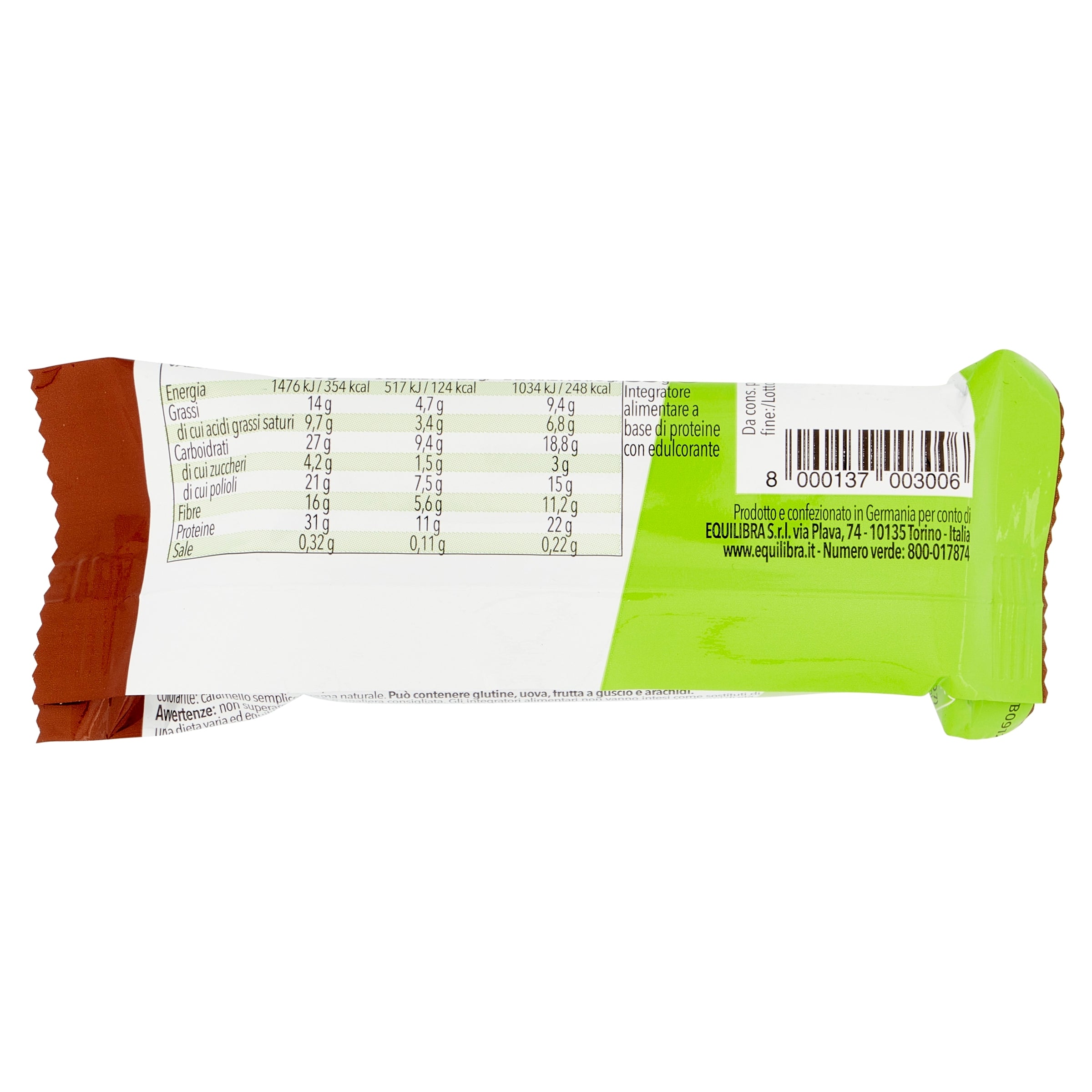 Equilibra Protein 31% Low Sugar gusto cioccolato al latte 35g-2