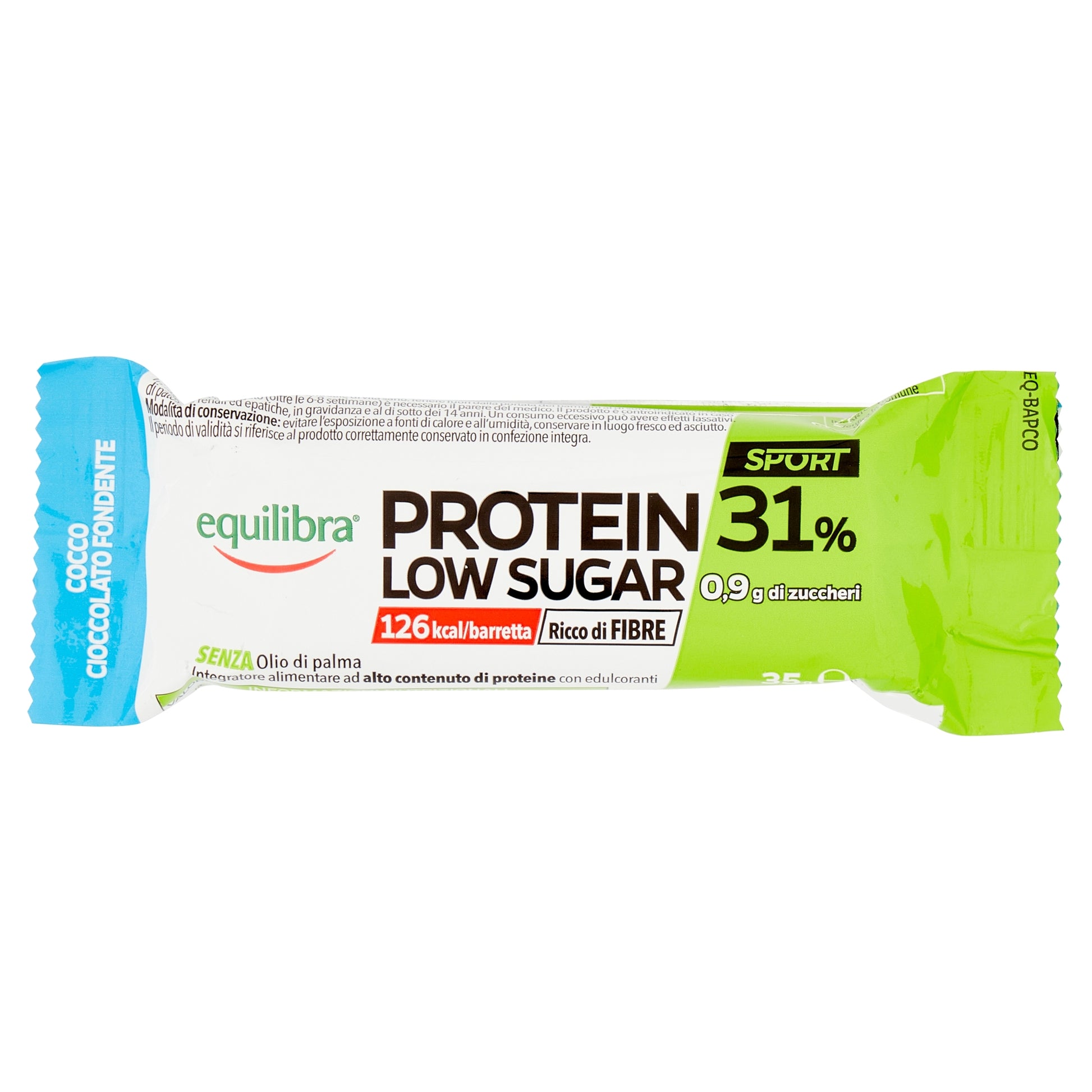 Equilibra Protein 31% Low Sugar gusto cocco e cioccolato fondente 35g-1