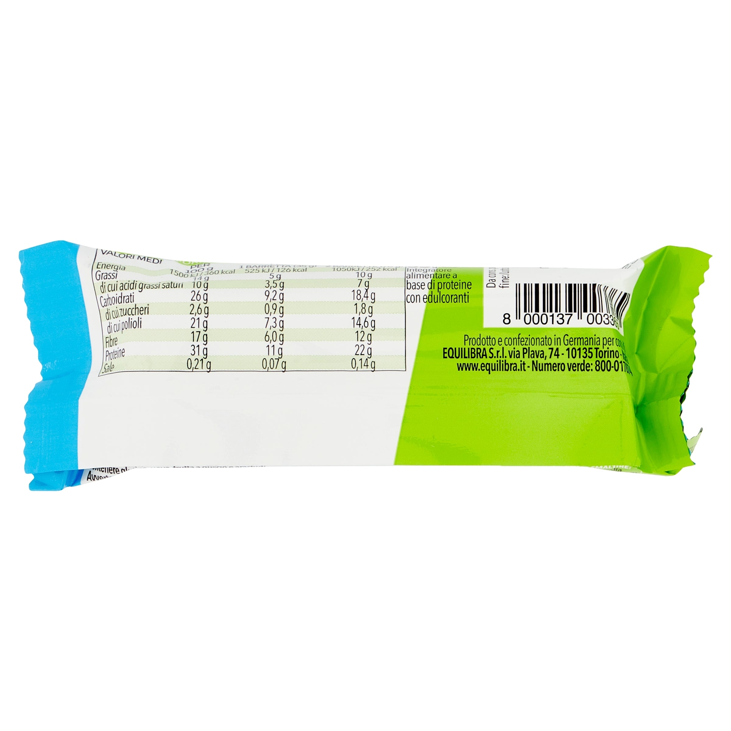 Equilibra Protein 31% Low Sugar gusto cocco e cioccolato fondente 35g-2