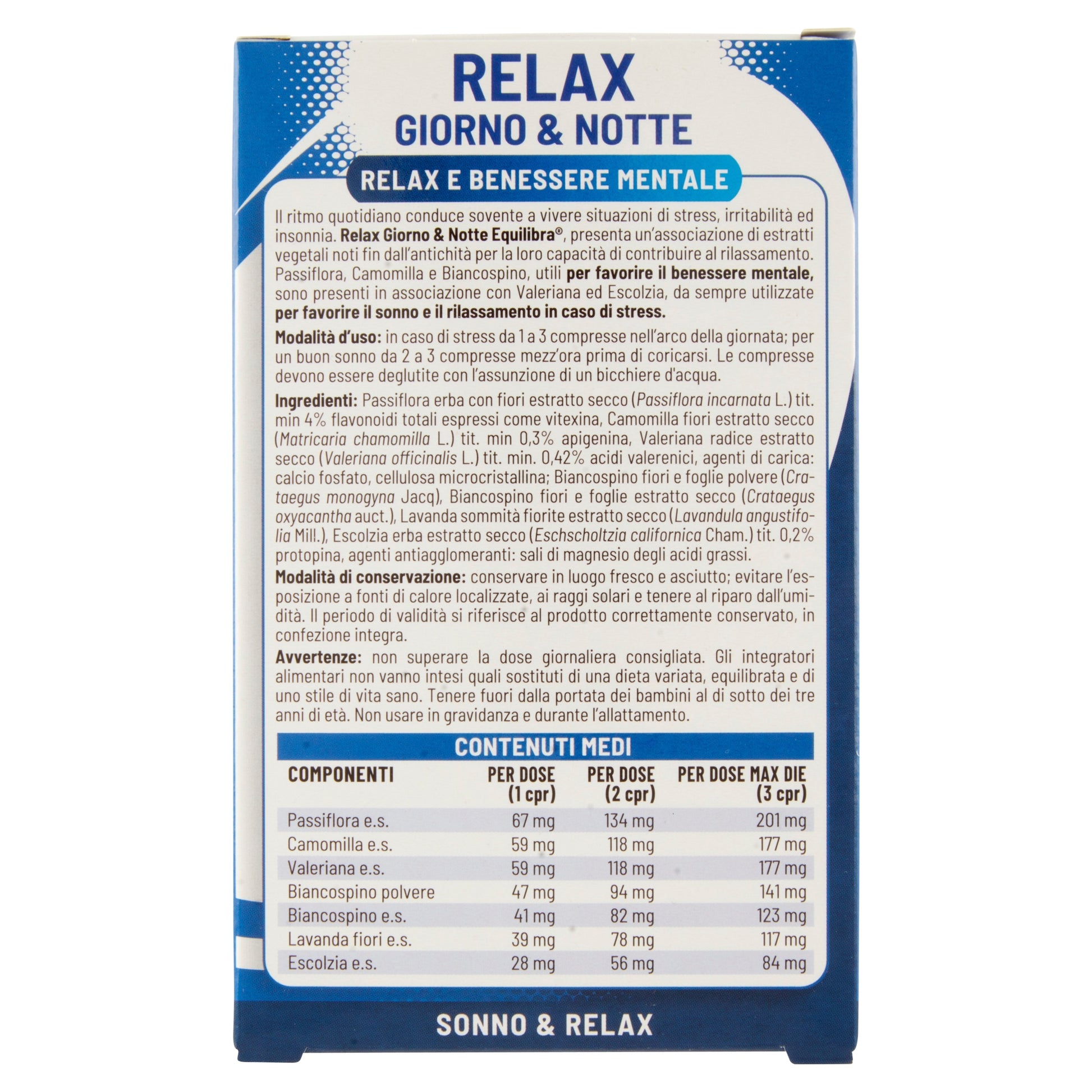 Equilibra Relax giorno & notte 50 compresse-2