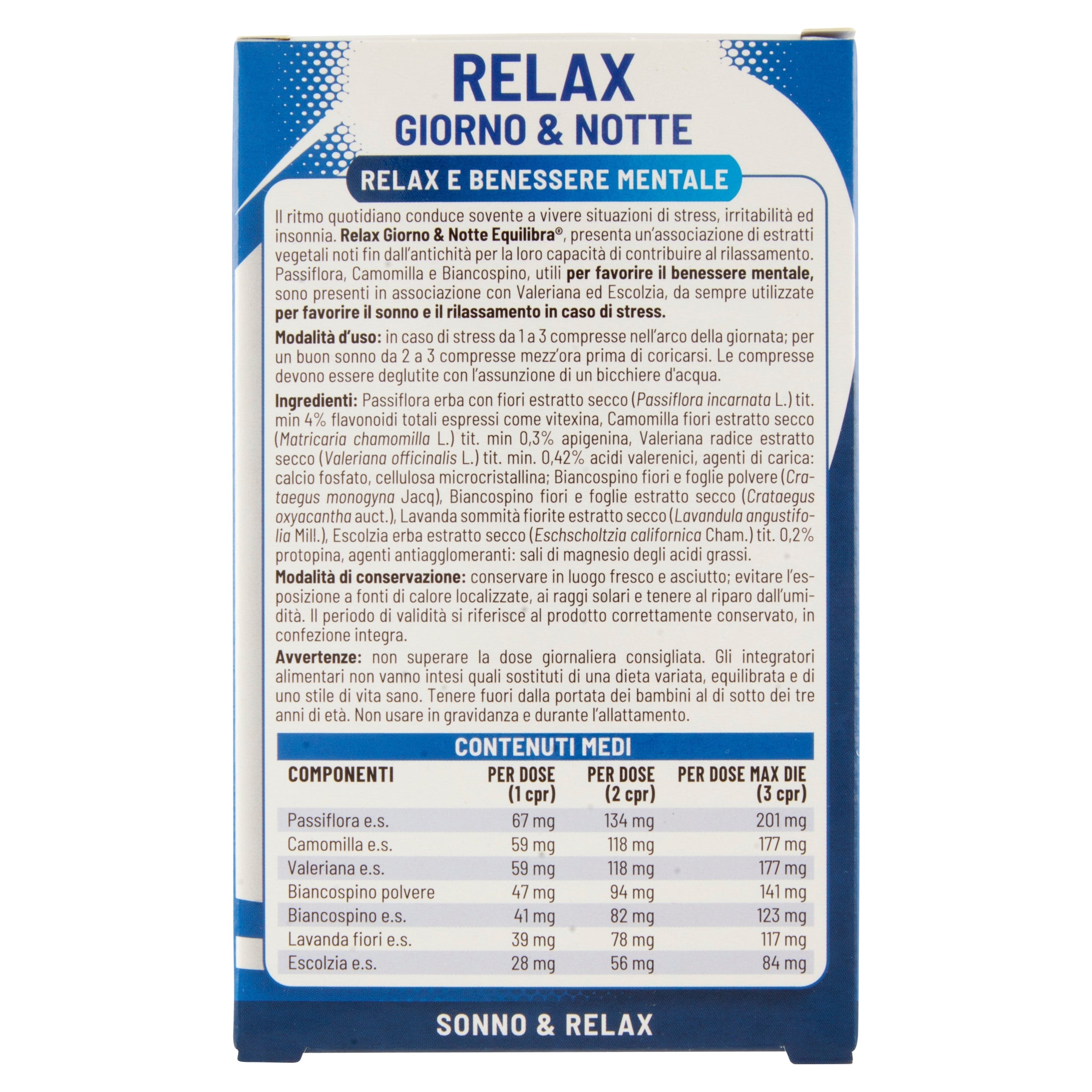 Equilibra Relax giorno & notte 50 compresse-2