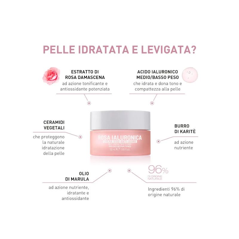 Equilibra Rosa Ialuronica Crema Viso Anti-aging 50ml-2