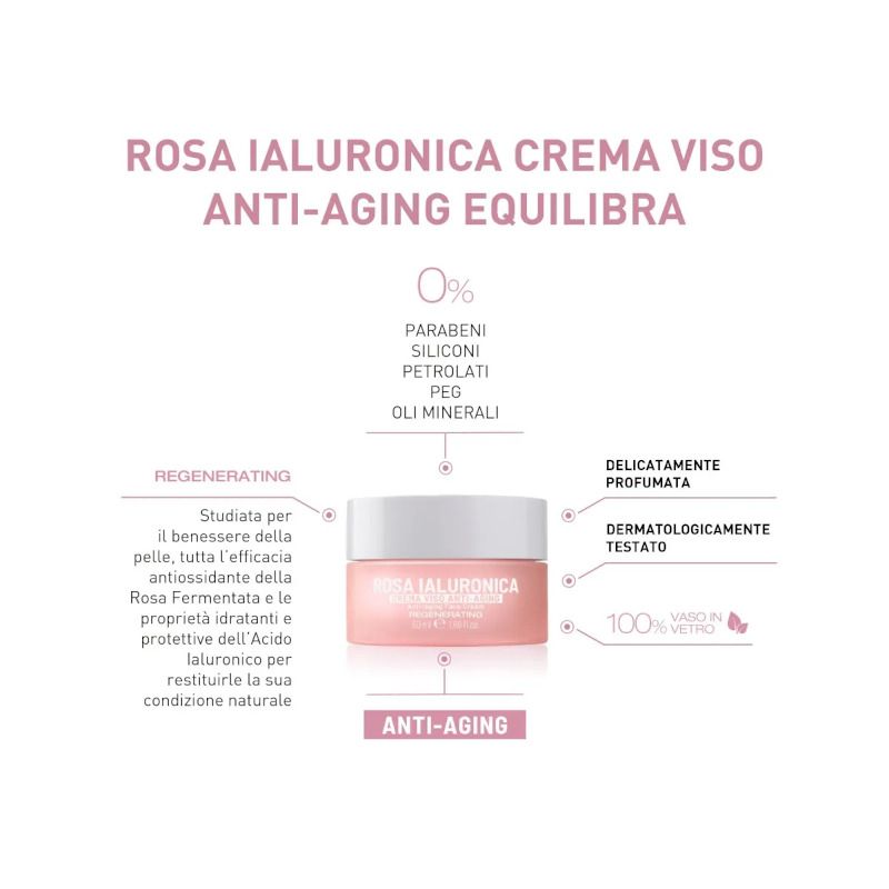 Equilibra Rosa Ialuronica Crema Viso Anti-aging 50ml-3