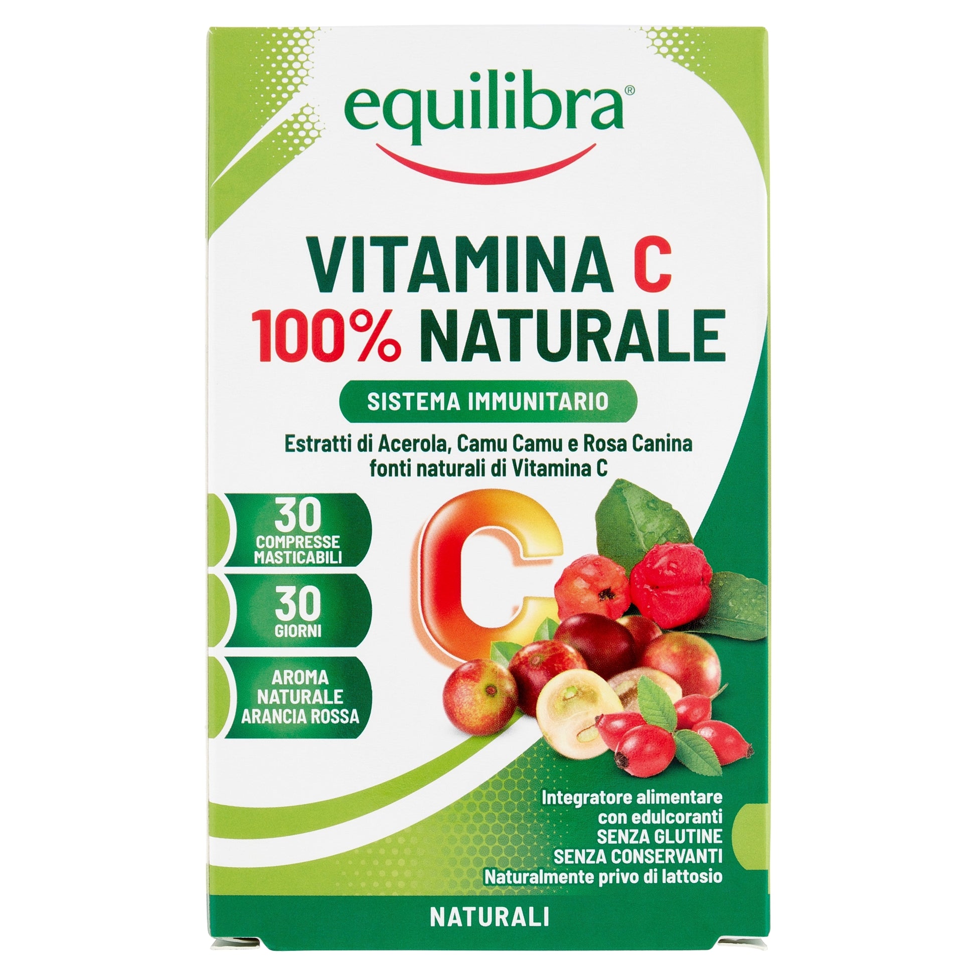 Equilibra Tono ed Energia Vitamina C gusto Arancia Rossa 30 compresse-1