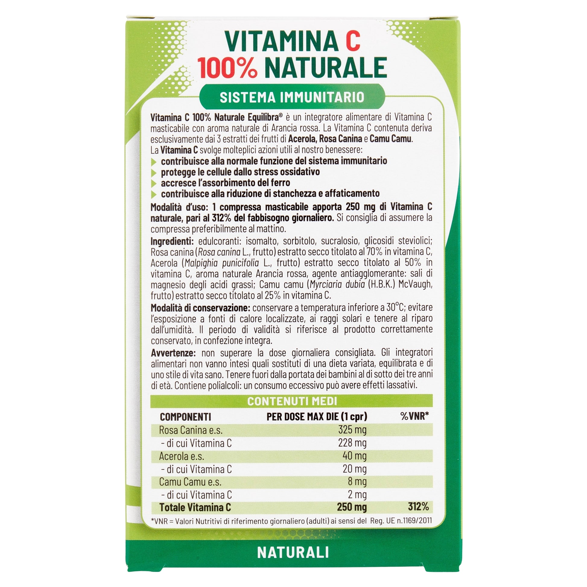 Equilibra Tono ed Energia Vitamina C gusto Arancia Rossa 30 compresse-2
