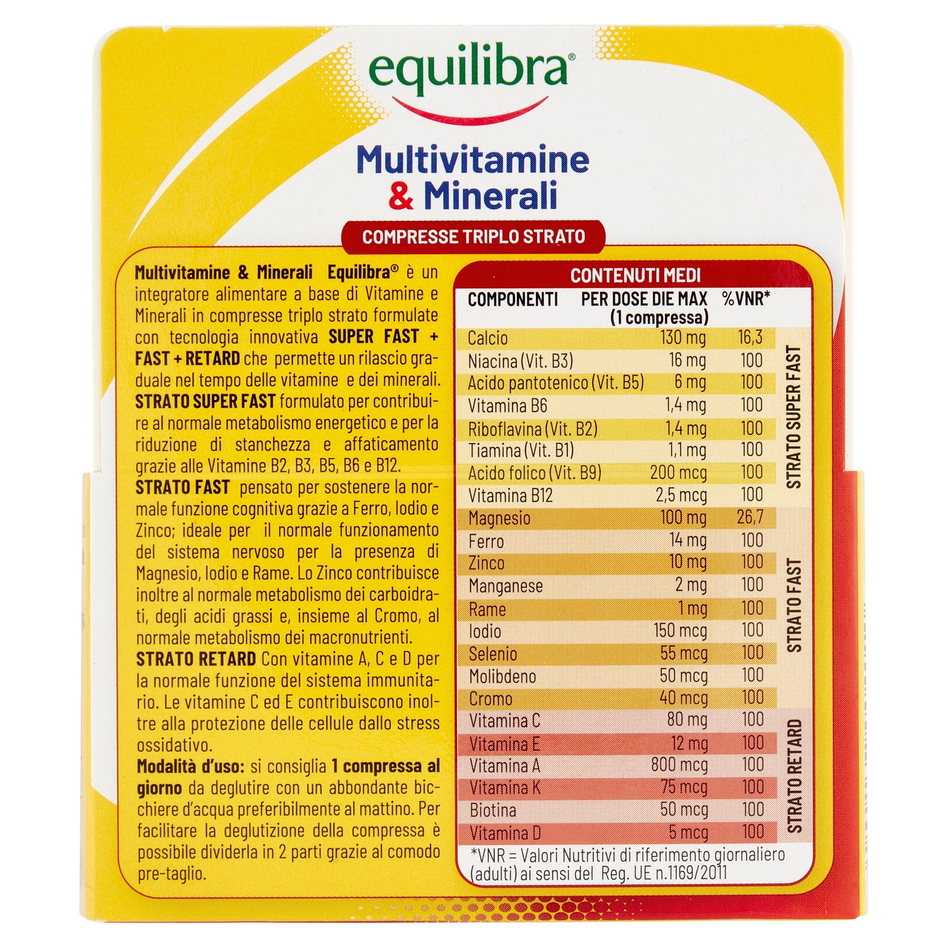 Equilibra Multivitamine e Minerali 30 compresse triplo strato-2