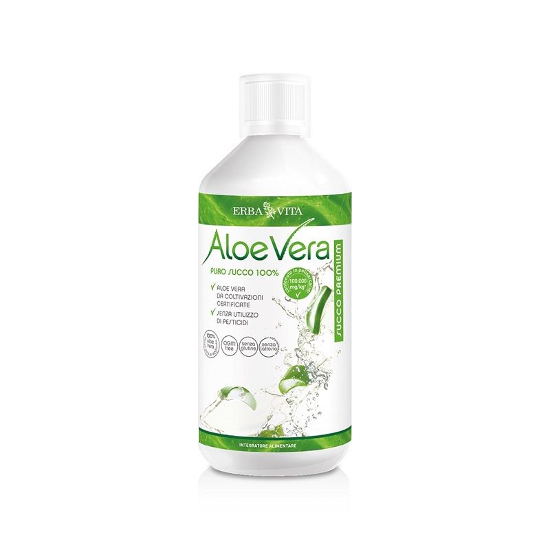 Erba Vita Aloe Vera Puro Succo 100% Premium 500ml-1