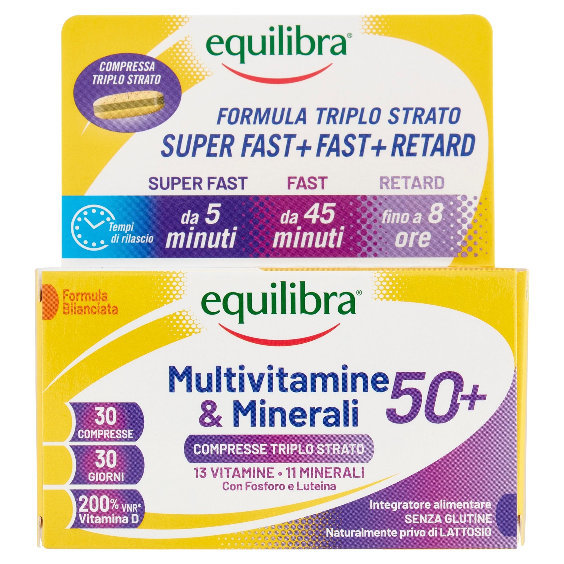 Equilibra Multivitamine e Minerali per adulti 50+ anni 30 compresse triplo strato-1