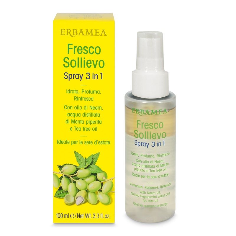 Erbamea Fresco Sollievo Spray Corpo 3 in 1 idratante rinfrescante profumato 100ml-1