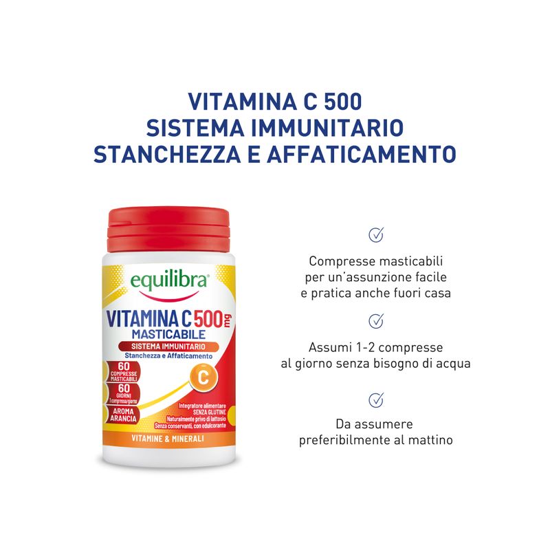 Equilibra Vitamina C 500 60 Compresse Masticabili-4