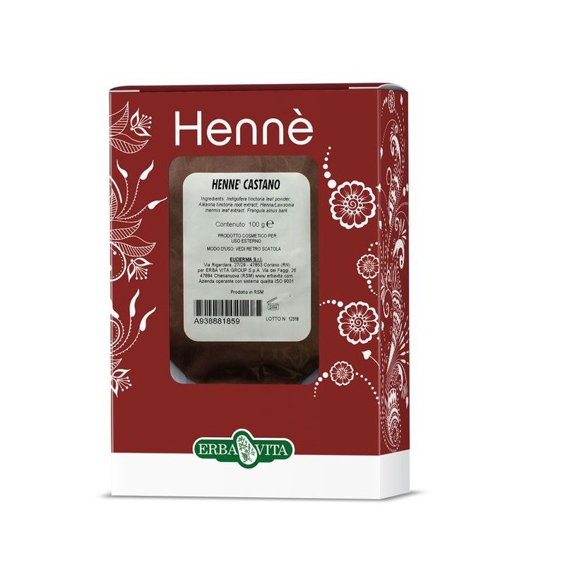 Erba Vita Hennè Castano bellezza dei capelli 100g-1