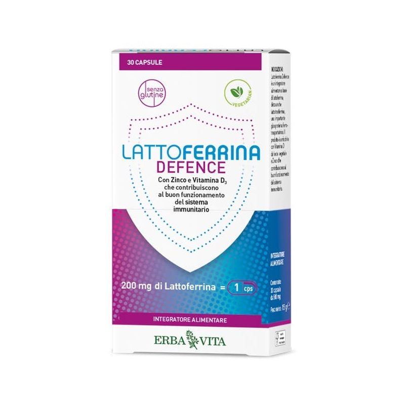 Erba Vita Lattoferrina Defence per il sistema immunitario 30 capsule-1