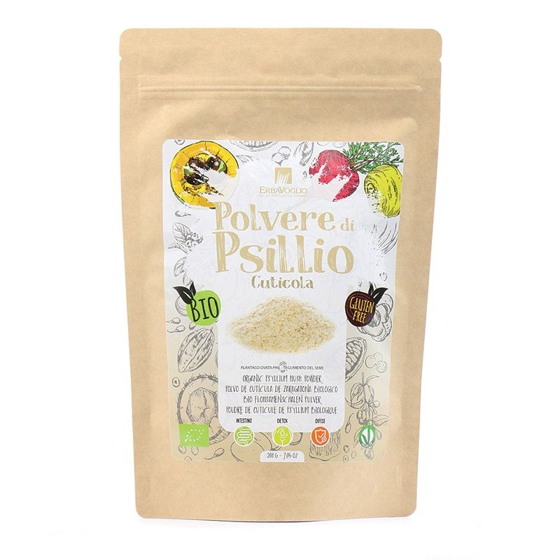 Erbavoglio Polvere di Psillio Cuticola Bio utile in casi di stitichezza 200g-1