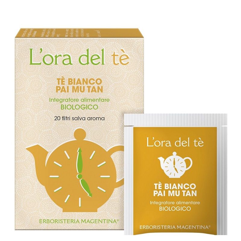 Erboristeria Magentina L'Ora del Tè Tè Bianco Pai Mu Tan 20 filtri salva aroma-1