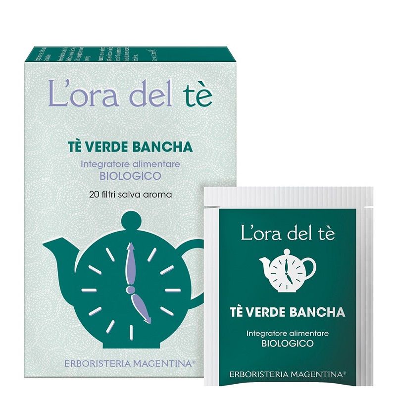 Erboristeria Magentina L'Ora del Tè Tè Verde Bancha 20 filtri salva aroma-1