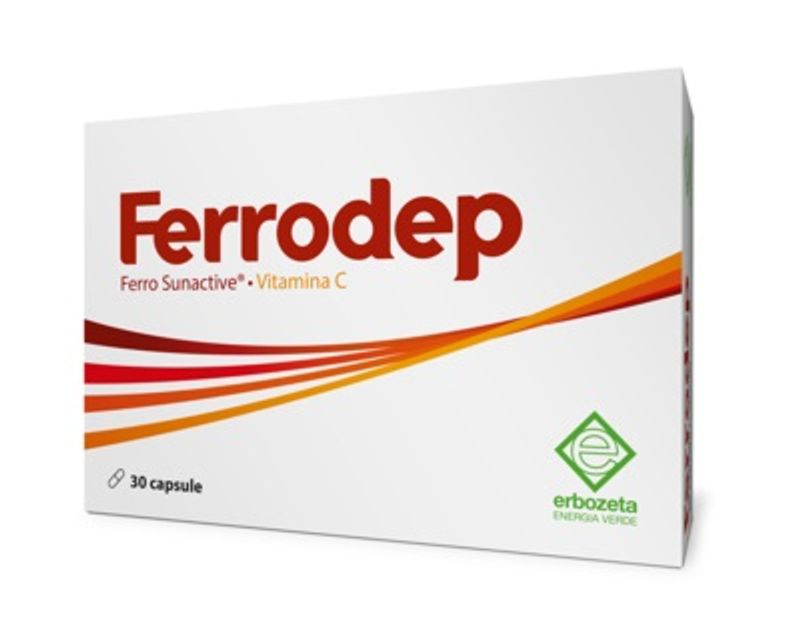 Erbozeta Ferrodep integratore alimentare di ferro 30 capsule-1