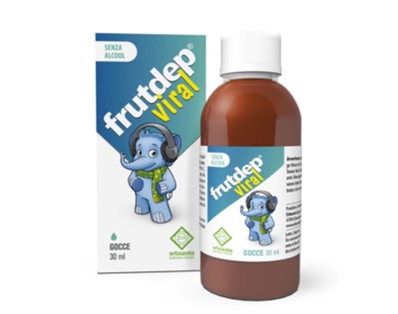 Erbozeta Frutdep Viral per il benessere delle vie respiratorie Gocce con propoli per bambini 30ml-1