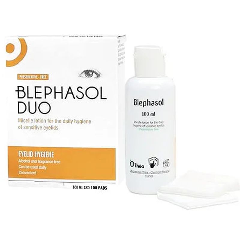 Thèa Blephasol Duo lozione micellare per l'igiene delle palpebre sensibili 100ml+100 garze-1