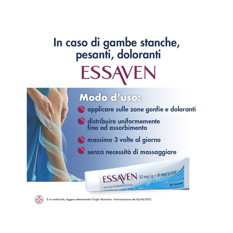 Essaven Gel C.M 1% + 0,8% 40 Grammi-4