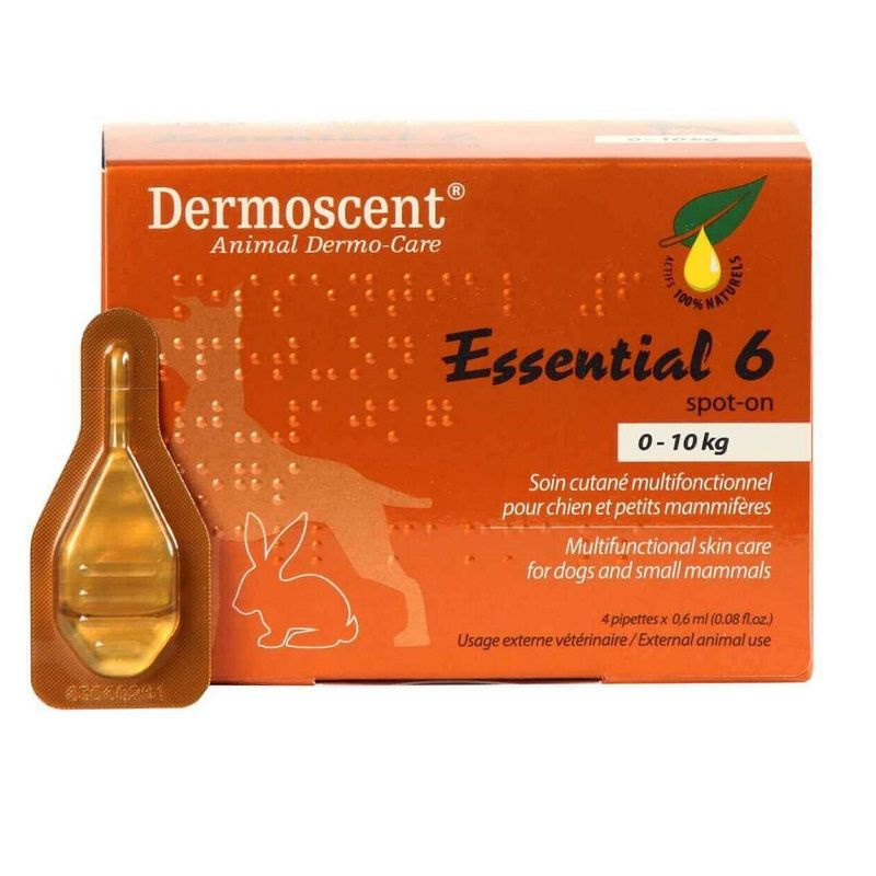 Essential 6 spot on cura multifunzionale della pelle per cani 0-10 kg 4 pipette-1