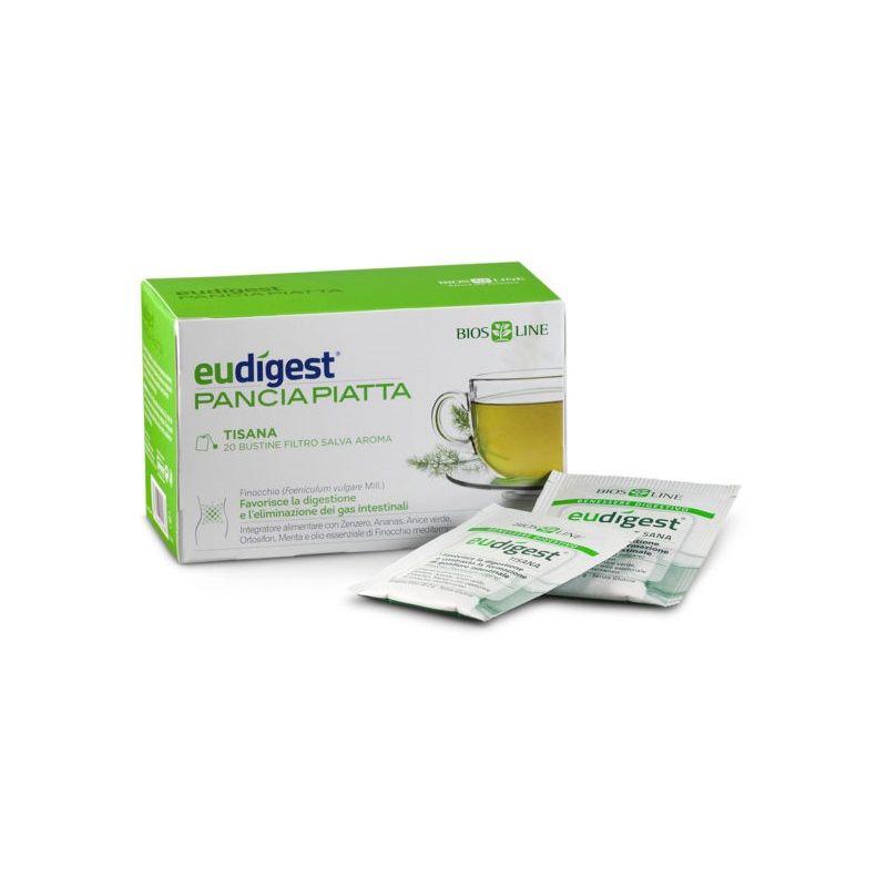 Biosline Eudigest Pancia Piatta Tisana digestiva contro il gonfiore intestinale 20 bustine-1