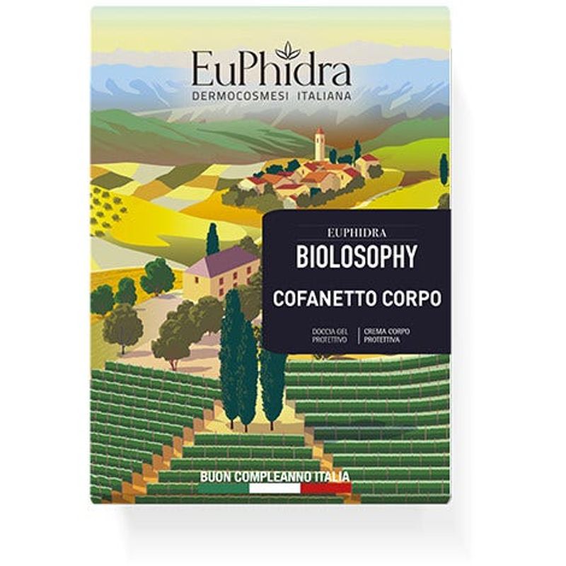 Euphidra Biolosophy Cofanetto Corpo Doccia Gel Protettivo 200ml + Crema Corpo Protettiva 150ml-1
